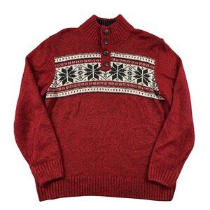 Tricots St Rapheal Sweater Mens Large 1/4 Button Down Winter Pullover